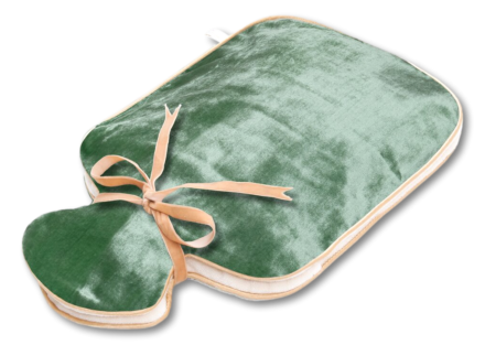 Holistic Silk Velvet Hot Water Bottle - Jade